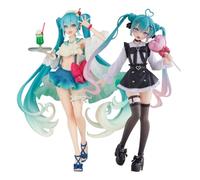 Xinchangda 2pcs Anime Miku Figure Position Debout Action Figures PVC Collectionnable Anime Figurine Modèle de Bureau Ornements Cadeau pour les fans