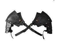 Xinchangda Armure d'épaule médiévale rétro en cuir synthétique steampunk armure d'épaule réglable Viking chevaliers armure épaule armure cosplay accessoires de costume
