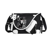 Xinchangda BSD Dazai Osamu Sac à bandoulière Ranpo Edogawa Sac à main Anime Nakahara Chuuya Sac à main grande capacité décontracté léger tendance pour femme homme Shool Travail Voyage, Noir Type 3, 32