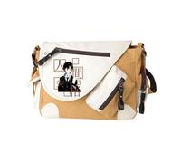 Xinchangda BSD Dazai Osamu Sac à bandoulière Ranpo Edogawa Sac à main Anime Nakahara Chuuya Sac à main grande capacité décontracté léger tendance pour femme homme Shool Travail Voyage, Kaki Type 3, 32