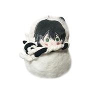 Xinchangda BSD Ranpo Edogawa Peluche Figure 10 cm Anime Ranpo Edogawa Porte-clés en peluche mignon pendentif sac d'école porte-clés Anime