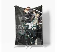 Xinchangda Bungo Stray Dogs Couverture polaire super douce en flanelle Motif dessin animé Nakahara Chuuya/Dazai Osamu/Ranpo Edogawa