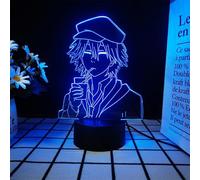 Xinchangda Bungo Stray Dogs Lampe illusion 3D Ranpo Edogawa - Veilleuse tactile tactile pour Noël, anniversaire, cadeau créatif pour enfants