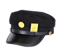 Xinchangda Casquette de cosplay noire unisexe réglable avec motif de Jotaro - Casquette plate brodée - Accessoires de cosplay, Type 3, Taille unique