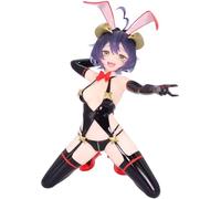 Xinchangda Figurine Magia Baiser de l'anime Magia Baiser - Modèle en PVC - 17 cm - Position agenouillée - Figurine de lapin fille - Statue de décoration de bureau - Décoration de collection