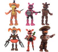 Xinchangda FNAF Lot de 6 Figurines Five Nights Game Amovibles Lumineuses et Lumineuses avec Inscription ? Foxy Sister Location ?, 5.5inch