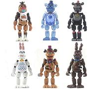 Xinchangda FNAF Lot de 6 Figurines Five Nights Game Amovibles Lumineuses et Lumineuses avec Inscription ? Foxy Sister Location ? 5.5''