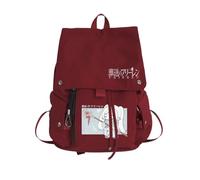 Xinchangda Frieren Sac à dos 28 x 15 x 38 cm Sac à dos d'école de dessin animé Grande capacité Sac à bandoulière pour adolescents, Rouge 1, 28*15*38cm
