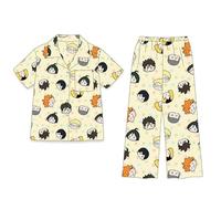 Xinchangda Haikyuu Anime Pyjama Kozume Kenma Chemise Short Pantalon Ensemble Hinata Shoyo Vêtements de Nuit Casual Pyjama Doux Confortable Homewear, Type 2, M