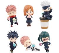 Xinchangda JJK Gojo Satoru Lot de 6 figurines d'anime Geto Suguru/Itadori Yuuji/Fushigura Megumi Figurine d'action 9 cm