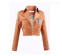 Xinchangda Levi Costume d'Eren Jaeger pour cosplay, costume de légion de la liberté d'anime, veste orange, manteau court pour Halloween, fête, carnaval