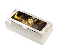 Xinchangda Levi Trousse à crayons Eren Jaeger en toile imperméable de grande capacité pliable et non pliable avec emplacements internes pour adolescents et étudiants, Blanc Type 3, 22 x 11 x 10CM