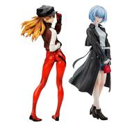 Xinchangda Lot de 2 figurines Ayanami Rei et Asuka Langley Soryu, figurine de personnage d'anime, figurine de décoration de bureau, cadeau pour les fans