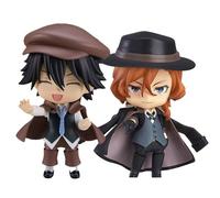 Xinchangda Lot de 2 figurines BSD Dazai Osamu et Nakahara Chuuya en position debout BSD de 15 cm, modèle en PVC, accessoires remplaçables, figurine d'action Nakahara Chuuya, décoration de bureau