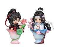 Xinchangda Lot de 2 figurines d'anime Lan Wang Ji/Wei Wu Xian en PVC de 11,5 à 14 cm - Modèle articulé - Décoration d'intérieur ou de bureau - Cadeau