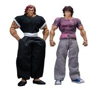 Xinchangda Lot de 2 figurines de dessin animé Hanma Baki/Hanma Yujiro Hanma Baki, figurine d'action en PVC, motif de visage mobile et modifiable, décoration de bureau