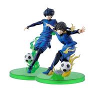 Xinchangda Lot de 2 figurines Isagi Yoichi Aciton et Bachira Meguru de l'anime Blue Lock - Décoration de bureau - Cadeaux d'anniversaire pour les fans