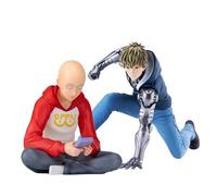 Xinchangda Lot de 2 figurines Saitama/Genos de l'anime Saitama - Figurine d'anime - Modèle de décoration de bureau - Manga - Ornement de collection