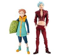 Xinchangda Lot de 2 figurines Seven Deadly Sins, King and Ban Action Figures en PVC Figurines Anime Collection Décoration de bureau Cadeaux d'anniversaire