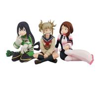 Xinchangda Lot de 3 figurines MHA Asui Tsuyu de l'anime Uraraka Ochako/Toga Himiko 10 cm en PVC - Figurine d'action MHA - Décoration de bureau - Ornement de collection
