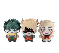 Xinchangda Lot de 3 figurines MHA Midoriya Izuku/Bakugou Katsuki/Toga Himiko en peluche porte-clés 10 cm en coton PP doux pendentif mignon sac à dos ornement décoration de Noël