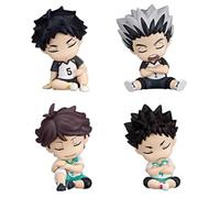 Xinchangda Lot de 4 figurines Oikawa Tooru Akaashi Keiji de 6 cm Haikyuu assis - Figurines d'action mignonnes pour décoration de gâteau de bureau