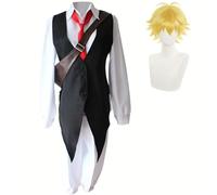 Xinchangda Meliodas Ensemble complet avec pantalon et sac à bandoulière pour cosplay, épée en bois, Halloween, carnaval, fête