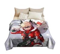 Xinchangda MHA Couverture Midoriya Izuku/All·Might/Bakugō Katsuki/Dabi Anime douce et moelleuse en flanelle pour canapé, étudiants, enfants et adultes