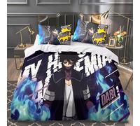 Xinchangda MHA Parure de lit 3 pièces Anime Bakugo Katsuki/Todoroki Shouto Parure de lit simple/double/king size, 2 taies d'oreiller et 1 housse de couette