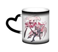 Xinchangda Mug Hazbin Hotel à changement de couleur Anime Alastor/Angel Dust/Charlie Morningstar Magic Mark Tasse en céramique Tasse à café Tasse à thé Cadeaux créatifs