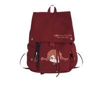 Xinchangda Nakahara Chuuya Sac à dos Anime Dazai Osamu Sac à dos d'école Nakajima Atsushi Cartoon Anime Étudiants Sac d'école, Rouge 03, 28*15*38cm