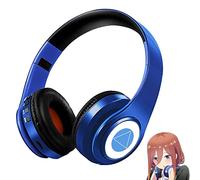 Xinchangda Nakano Miku Casque Bluetooth sans fil Les Quintessential Quintuplets Cosplay Nakano Miku Casque supra-auriculaire avec microphone intégré pour téléphones portables