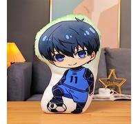 Xinchangda Oreiller en peluche Blue Lock de l'anime Isagi Yoichi - Doux et mignon - Imprimé personnage - Cadeau d'anniversaire pour fille et garçon