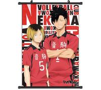 Xinchangda Poster Haikyuu Scrolls de l'anime Hinata Shoyo Tobio Kageyama Tsukishima Kei Poster mural à suspendre Décoration d'intérieur 60 x 40 cm