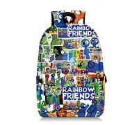 Xinchangda Rainbow Friends Sac ¨¤ dos, dessin anim¨¦, jeu de dessin anim¨¦, Looky3D, sac ¨¤ dos d'¨¦cole, sac ¨¤ dos l¨¦ger pour ordinateur portable pour gar?ons et filles