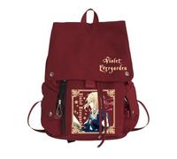 Xinchangda Sac à dos violet Evergarden - Grande capacité - Pour ordinateur portable - Sac d'école pour étudiants - Sac à bandoulière pour adolescents, Rouge Type 1, 28*15*38 cm
