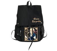 Xinchangda Sac à dos violet Evergarden - Grande capacité - Pour ordinateur portable - Sac d'école pour étudiants - Sac à bandoulière pour adolescents, Noir Type 1, 28*15*38 cm
