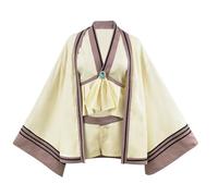 Xinchangda Serie Costume de Costumade Frieren Robe Blanc Crème Col en V Uniforme Haut Ensemble Complet Halloween Fête Jeu de Rôle Costume pour Femme