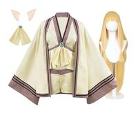 Xinchangda Serie Costume de Costumade Frieren Robe Blanc Crème Col en V Uniforme Haut Ensemble Complet Halloween Fête Jeu de Rôle Costume pour Femme