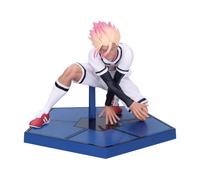 Xinchangda Shidou Ryuusei Figurine Bachira Meguru Figurine d'action Anime Rin Itoshi Statue, maillot de football blanc, position agenouillée, sculpture de décoration, cadeau d'anniversaire de