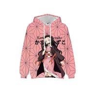 Xinchangda Sweat à capuche Kamado Nezuko Anime Rengoku Kyoujurou/Kochou Shinobu à manches longues, Kamado Nezuko, XS