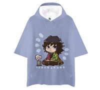 Xinchangda T-shirt à manches courtes Kamado Tanjiro Kamado Nezuko/Kochou Shinobu/Agatsuma Zen'itsu Anime Manga Cadeaux, type 3, M
