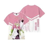 Xinchangda T-shirt d'été Kamado Tanjiro imprimé en 3D Kamado Nezuko/Kochou Shinobu Anime T-shirt à manches courtes tendance décontracté hauts cadeaux manga, Kanroji Mitsuri., XS