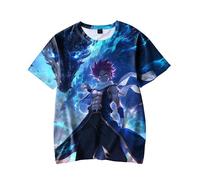 Xinchangda T-shirt Fairy Tail Lucy Heartfilia/Erza Scarlet Anime T-shirt à manches courtes Natsu Dragneel Anime Hauts Manga Cadeaux, XL