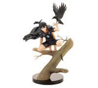 Xinchangda Tobio Haikyuu Figurine de dessin animé Haikyuu accroupie sur une souche d'arbre - 29 cm