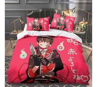 Xinchangda Toilet-Bound Hanako-Kun Parure de lit 3 pièces avec housse de couette et 1 housse de couette Motif Yugi Amane