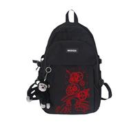 Xinchangda Tokisaki Kurumi Sac à dos 30 x 13 x 44 cm Sac à dos d'école Anime Grande capacité Dessin animé Étudiants Sac à bandoulière pour adolescents, Noir 03., 30*13*44cm