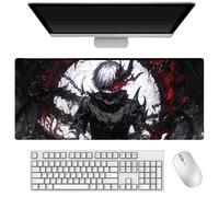 Xinchangda Tokyo Ghoul Tapis de souris Kirishima Toka Kaneki Ken Anime 400 x 900 mm Grand tapis de souris de jeu Base en caoutchouc antidérapant pour bureau à domicile