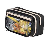 Xinchangda Tomioka Giyuu Trousse à crayons avec fermeture magnétique et fermeture à boucle magnétique Noir/blanc Grande capacité, Noir Type 5, 21 x 13 x 8CM, Ensemble cartable