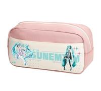 Xinchangda Trousse à crayons Miku avec double fermeture éclair - Légère et grande capacité - Pour adolescents, collèges, étudiants, Rose Type 5, 23 x 12 x 10CM, Ensemble cartable
